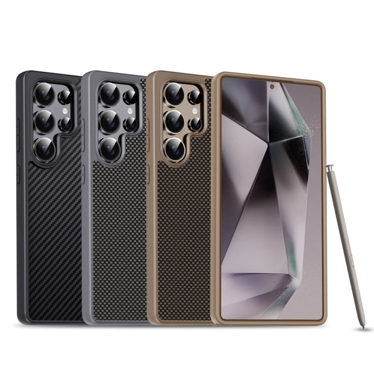 For Samsung Galaxy S25+ 5G Pita Series TPU + PC Texture Phone Case(Grey)