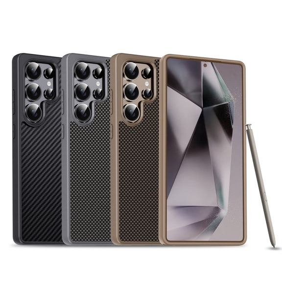 For Samsung Galaxy S25+ 5G Pita Series TPU + PC Texture Phone Case(Grey)
