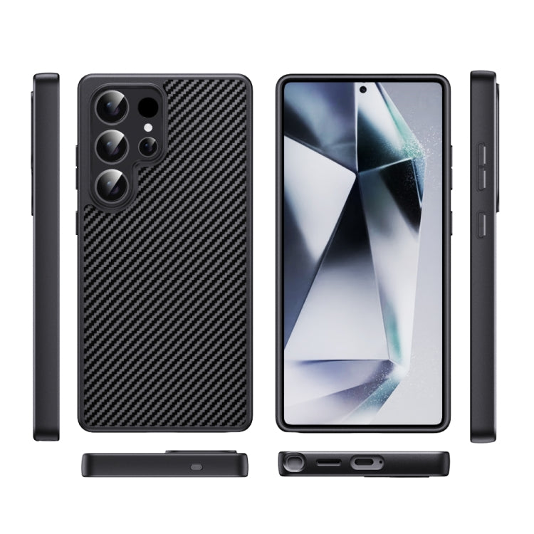 For Samsung Galaxy S25 Ultra 5G Pita Series TPU + PC Texture Phone Case(Grey)