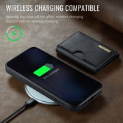 For Google Pixel 9 Pro XL DG.MING M6 Series RFID Tri-fold Card Bag Removable Leather Phone Case(Black)