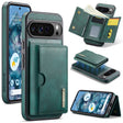 For Google Pixel 9 Pro XL DG.MING M6 Series RFID Tri-fold Card Bag Removable Leather Phone Case(Green) - Google Cases by DG.MING | Online Shopping South Africa | PMC TechLife | Buy Now Pay Later Mobicred