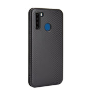 For Blackview A80 Pro Carbon Fiber Texture Horizontal Flip TPU + PC + PU Leather Case with Card Slot(Black)