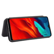 For Blackview A80 Pro Carbon Fiber Texture Horizontal Flip TPU + PC + PU Leather Case with Card Slot(Black)