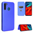 For Blackview A80 Pro Carbon Fiber Texture Horizontal Flip TPU + PC + PU Leather Case with Card Slot(Blue) - free shipping - PMC TechLife - Order now!