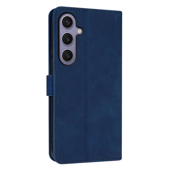 For Samsung Galaxy S25 5G AZNS Skin Feel Calf Texture Flip Leather Phone Case(Blue)