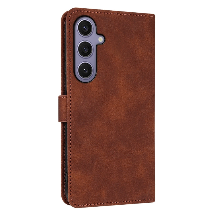 For Samsung Galaxy S25+ 5G AZNS Skin Feel Calf Texture Flip Leather Phone Case(Brown)