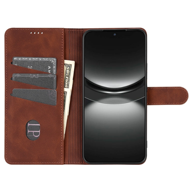 For Samsung Galaxy S25+ 5G AZNS Skin Feel Calf Texture Flip Leather Phone Case(Brown)