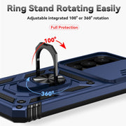 For Samsung Galaxy S25 5G Sliding Camshield Holder Phone Case(Blue)