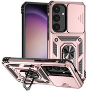 For Samsung Galaxy S25 5G Sliding Camshield Holder Phone Case(Rose Gold)