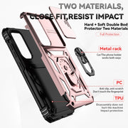 For Samsung Galaxy S25 5G Sliding Camshield Holder Phone Case(Rose Gold)