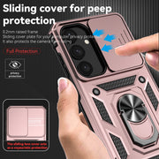 For Samsung Galaxy S25 5G Sliding Camshield Holder Phone Case(Rose Gold)