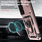 For Samsung Galaxy S25 5G Sliding Camshield Holder Phone Case(Rose Gold)