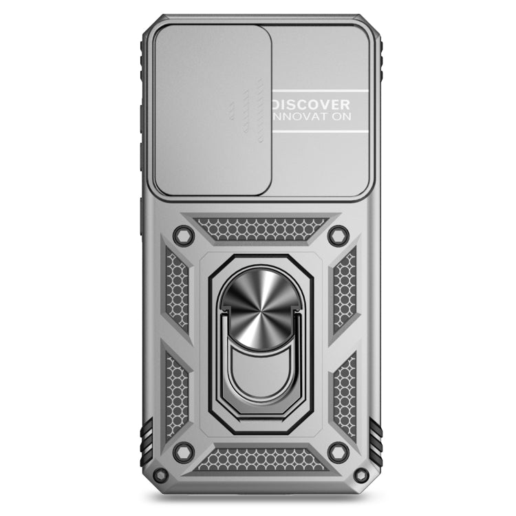 For Samsung Galaxy S25 5G Sliding Camshield Holder Phone Case(Silver)