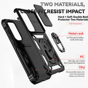 For Samsung Galaxy S25+ 5G Sliding Camshield Holder Phone Case(Black)