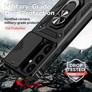 For Samsung Galaxy S25+ 5G Sliding Camshield Holder Phone Case(Black)
