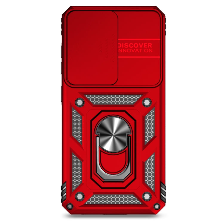 For Samsung Galaxy S25+ 5G Sliding Camshield Holder Phone Case(Red)