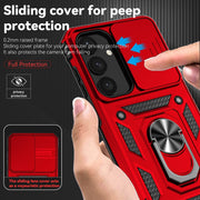 For Samsung Galaxy S25+ 5G Sliding Camshield Holder Phone Case(Red)