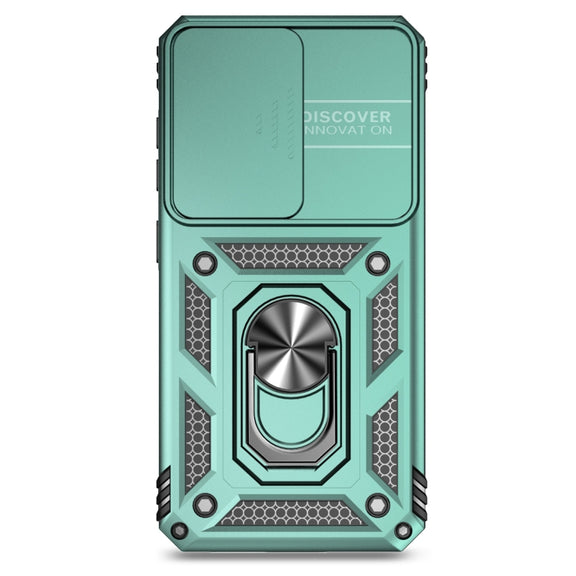 For Samsung Galaxy S25+ 5G Sliding Camshield Holder Phone Case(Green)