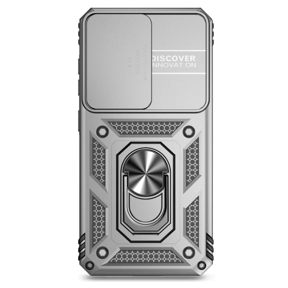 For Samsung Galaxy S25+ 5G Sliding Camshield Holder Phone Case(Silver)