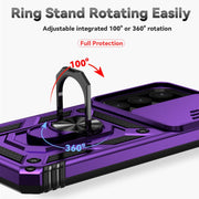 For Samsung Galaxy S25+ 5G Sliding Camshield Holder Phone Case(Purple)