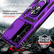 For Samsung Galaxy S25+ 5G Sliding Camshield Holder Phone Case(Purple)
