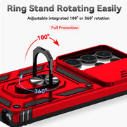 For Samsung Galaxy S25 Ultra 5G Sliding Camshield Holder Phone Case(Red)