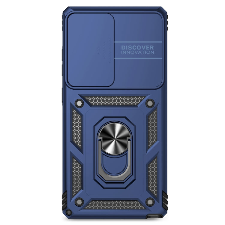 For Samsung Galaxy S25 Ultra 5G Sliding Camshield Holder Phone Case(Blue)