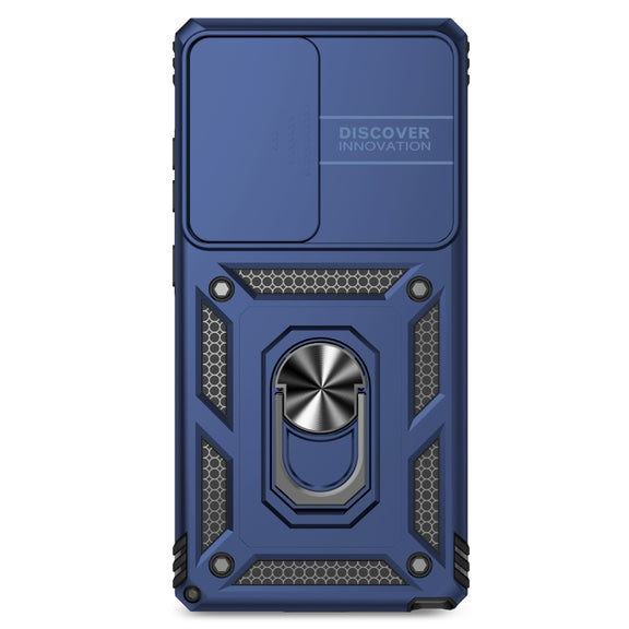 For Samsung Galaxy S25 Ultra 5G Sliding Camshield Holder Phone Case(Blue)