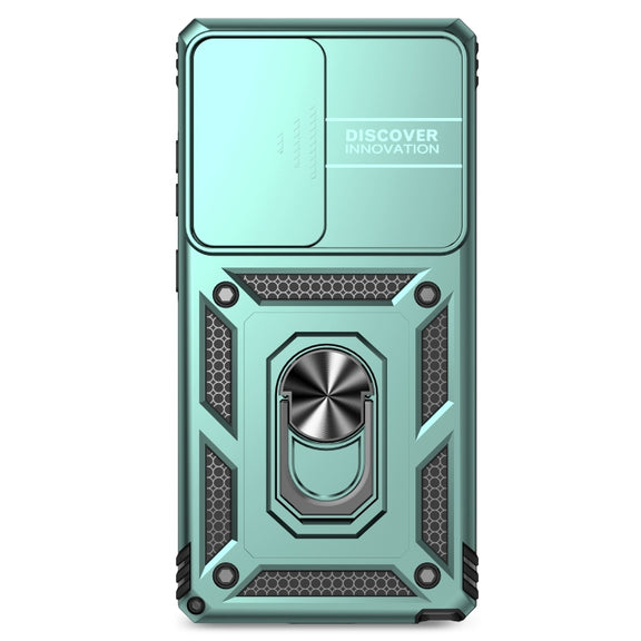 For Samsung Galaxy S25 Ultra 5G Sliding Camshield Holder Phone Case(Green)
