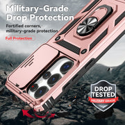 For Samsung Galaxy S25 Ultra 5G Sliding Camshield Holder Phone Case(Rose Gold)
