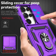 For Samsung Galaxy S25 Ultra 5G Sliding Camshield Holder Phone Case(Purple)