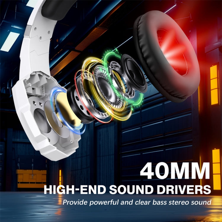 KOTION EACH G9000 Pro On-Ear Gaming Headset with Mic, Cable Length: About 2.1m(Black White)