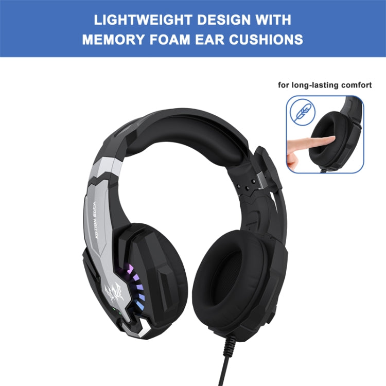 KOTION EACH G9000 Plus On-Ear Gaming Headset with Mic, Length: About 2.1m(Black)