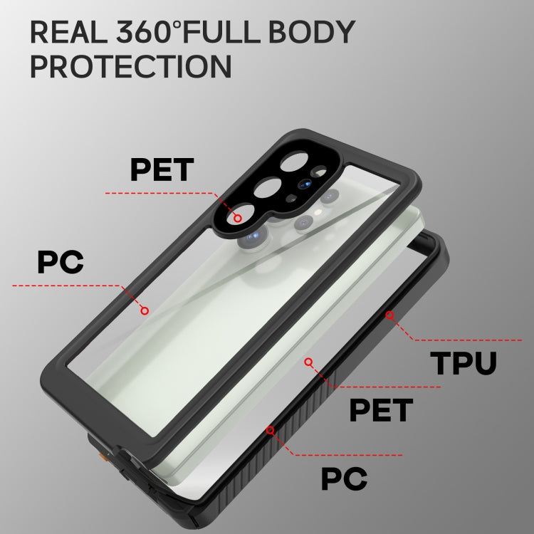 For Samsung Galaxy S25 Ultra 5G RedPepper IP68 Water-resistant Triple-proof Phone Case(Black)