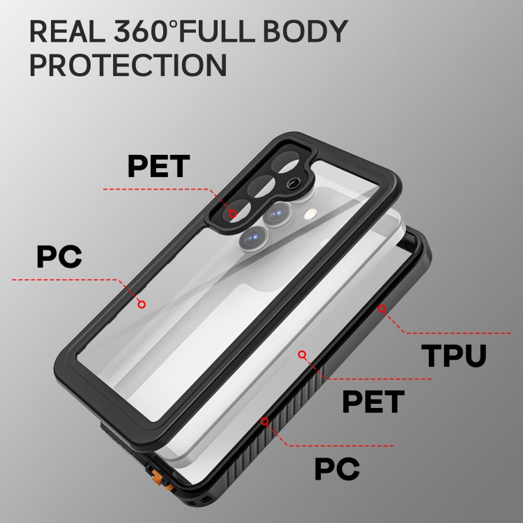 For Samsung Galaxy S25 5G RedPepper IP68 Water-resistant Triple-proof Phone Case(Black)