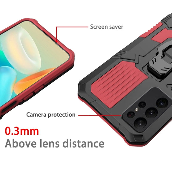 For Samsung Galaxy S25 Ultra 5G Armor Warrior Shockproof PC + TPU Phone Case(Red)