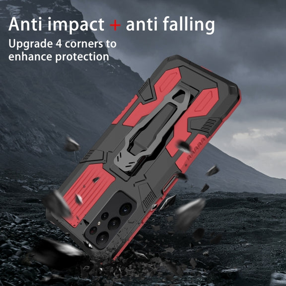 For Samsung Galaxy S25 Ultra 5G Armor Warrior Shockproof PC + TPU Phone Case(Red)