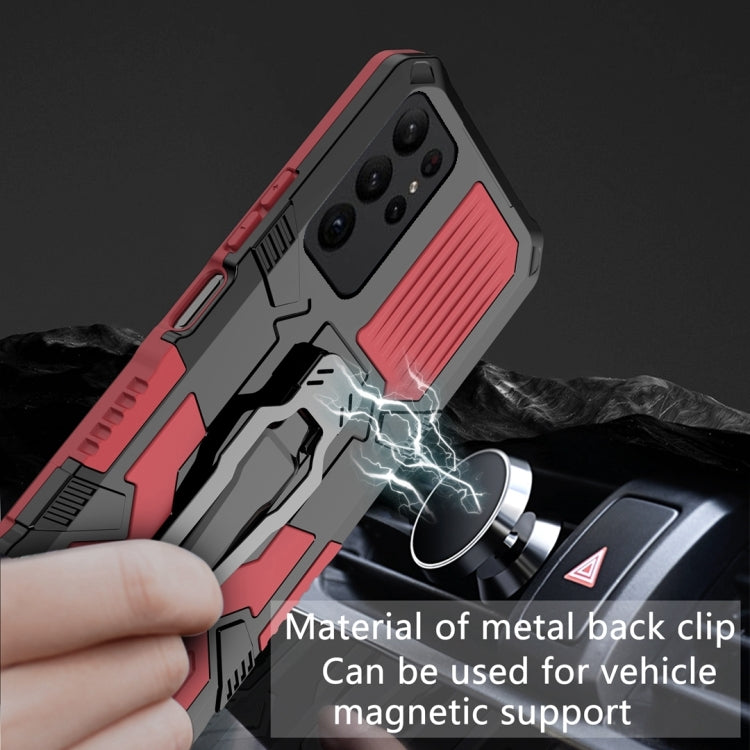 For Samsung Galaxy S25 Ultra 5G Armor Warrior Shockproof PC + TPU Phone Case(Red)