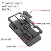For Samsung Galaxy S25 Ultra 5G Armor Warrior Shockproof PC + TPU Phone Case(Grey)