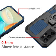 For Samsung Galaxy S25 Ultra 5G Armor Warrior Shockproof PC + TPU Phone Case(Blue)