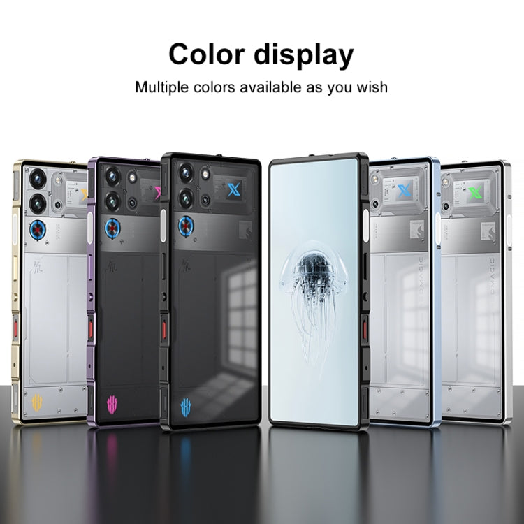 For ZTE nubia Red Magic 10 Pro / 10 Pro+ Snap Buckle Metal Frame Frosted Phone Case(Space Black)