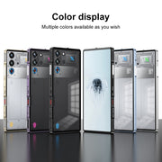 For ZTE nubia Red Magic 10 Pro / 10 Pro+ Snap Buckle Metal Frame Frosted Phone Case(Space Black)
