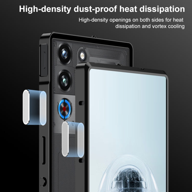 For ZTE nubia Red Magic 10 Pro / 10 Pro+ Snap Buckle Metal Frame Frosted Phone Case(Silver)