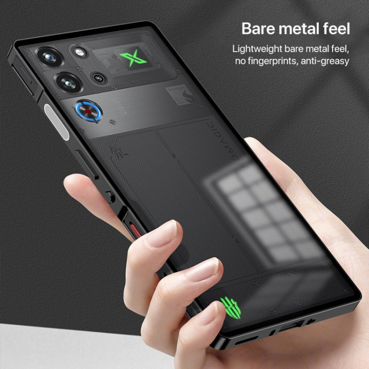 For ZTE nubia Red Magic 10 Pro / 10 Pro+ Snap Buckle Metal Frame Frosted Phone Case(Space Black)