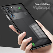 For ZTE nubia Red Magic 10 Pro / 10 Pro+ Snap Buckle Metal Frame Frosted Phone Case(Space Black)