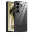 For Samsung Galaxy S25 5G Litchi Texture TPU Hybrid Acrylic Phone Case(Black) - Galaxy S25 5G Cases by PMC Jewellery | Online Shopping South Africa | PMC Jewellery | Buy Now Pay Later Mobicred