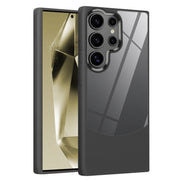 For Samsung Galaxy S25 Ultra 5G Litchi Texture TPU Hybrid Acrylic Phone Case(Black)
