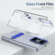 For Honor Magic Vs3 Ice-Cold Holder PC Hybrid TPU Phone Case(Blue)