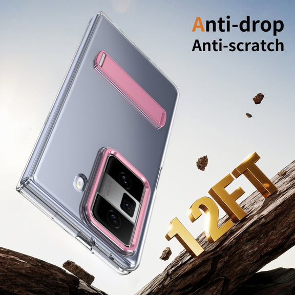 For Honor Magic Vs3 Ice-Cold Holder PC Hybrid TPU Phone Case(Pink)