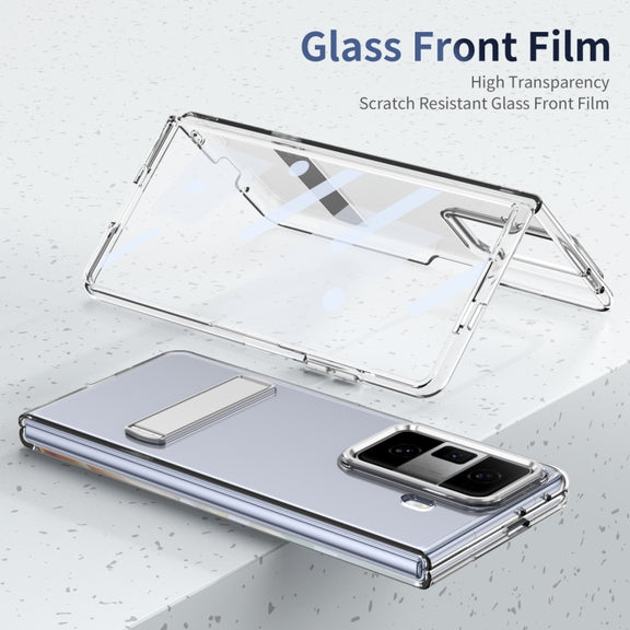 For Honor Magic Vs3 Ice-Cold Holder PC Hybrid TPU Phone Case(Silver)